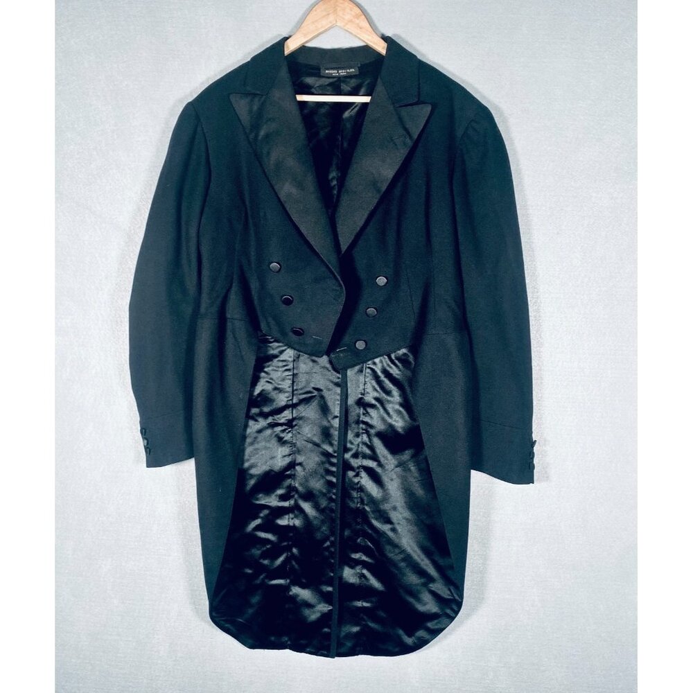 Vintage Brooks Brothers Jacket Mens 40 Black Wool Double Breasted Coat Circus